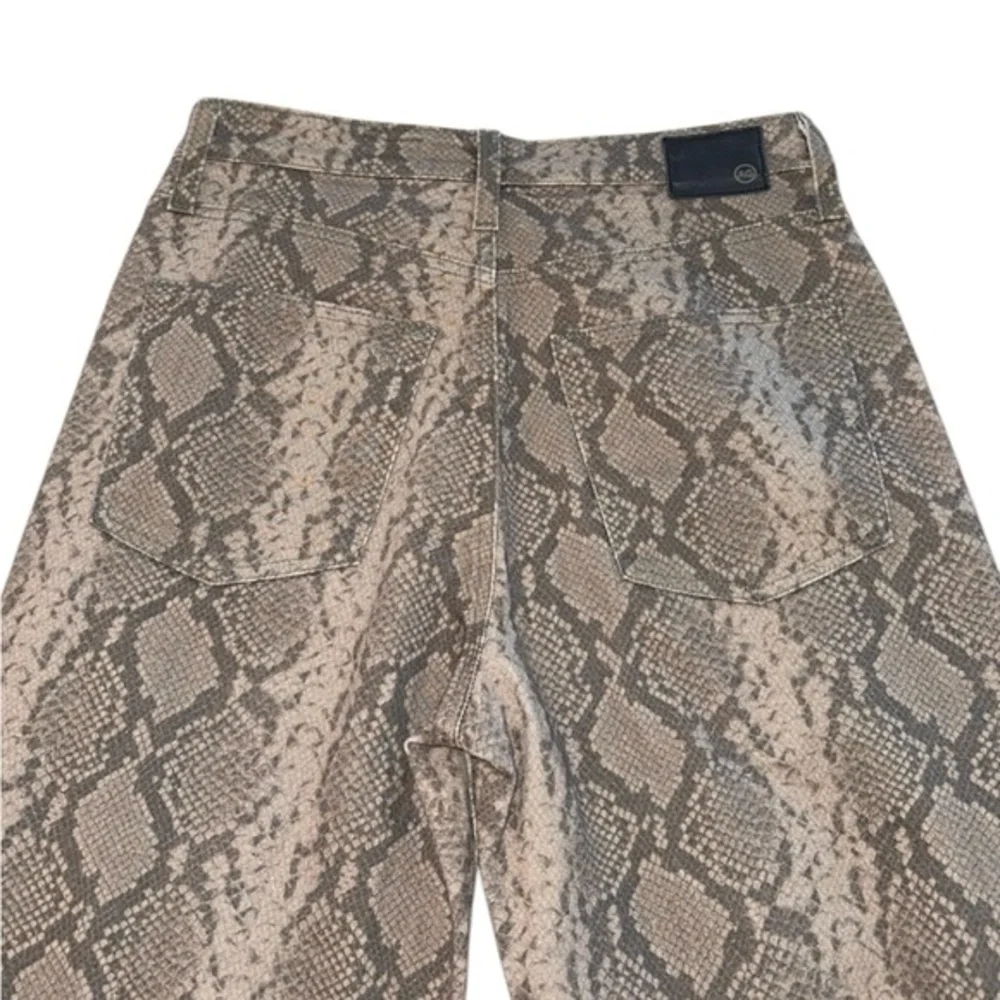 AG Etta‎ Snake Print High Rise Wide Leg Cropped Jeans Size 29